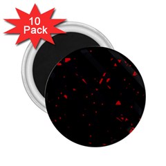 Black And Red 2 25  Magnets (10 Pack) 