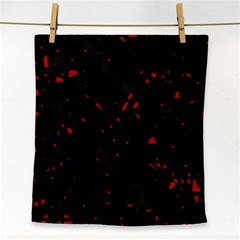 Black And Red Face Towel