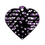 Violet freedom Dog Tag Heart (Two Sides) Front