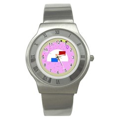 Decorative Abstract Circle Stainless Steel Watch