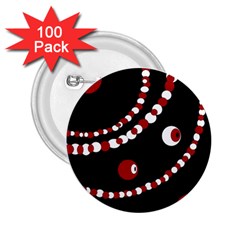 Red Pearls 2 25  Buttons (100 Pack) 