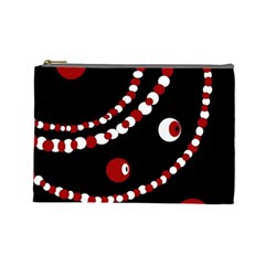 Red Pearls Cosmetic Bag (large) 