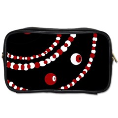 Red Pearls Toiletries Bags