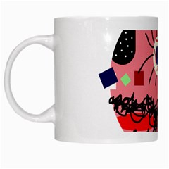 Abstract Face White Mugs by Valentinaart