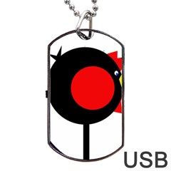 Fat Chicken Dog Tag Usb Flash (one Side)