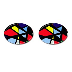 Colorful Geomeric Desing Cufflinks (oval)