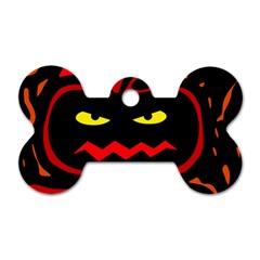 Halloween Pumpkin Dog Tag Bone (two Sides)