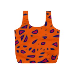 Orange Neon Full Print Recycle Bags (s)  by Valentinaart