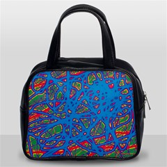 Colorful Neon Chaos Classic Handbags (2 Sides) by Valentinaart