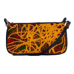 Yellow Neon Chaos Shoulder Clutch Bags