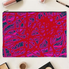 Red Neon Cosmetic Bag (xxxl) 