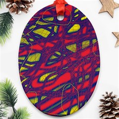 Abstract High Art Oval Ornament (two Sides)