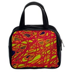 Orange Neon Classic Handbags (2 Sides)