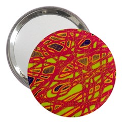 Orange Neon 3  Handbag Mirrors