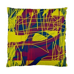 Yellow High Art Abstraction Standard Cushion Case (one Side)