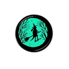 Halloween Witch - Cyan Moon Hat Clip Ball Marker (10 Pack)