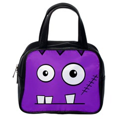 Halloween Frankenstein - Purple Classic Handbags (one Side)