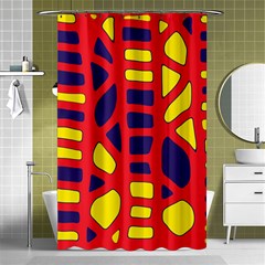 Red, Yellow And Blue Decor Shower Curtain 48  X 72  (small)  by Valentinaart