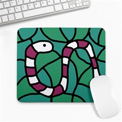 Purple Snake  Large Mousepads by Valentinaart