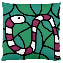 Purple Snake  Standard Flano Cushion Case (two Sides) by Valentinaart