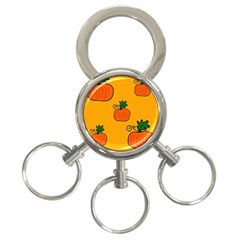 Thanksgiving Pumpkins Pattern 3-ring Key Chains by Valentinaart