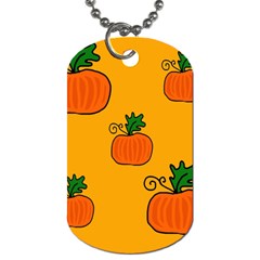 Thanksgiving Pumpkins Pattern Dog Tag (one Side) by Valentinaart