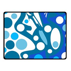 Blue And White Decor Fleece Blanket (small) by Valentinaart