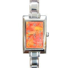 Watercolor Yellow Fall Autumn Real Paint Texture Artists Rectangle Italian Charm Watch by CraftyLittleNodes