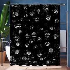 Black And Gray Soul Shower Curtain 60  X 72  (medium)  by Valentinaart