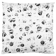 White And Gray Soul Large Flano Cushion Case (one Side) by Valentinaart