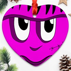 Halloween - Pink Frankenstein Ornament (heart)  by Valentinaart