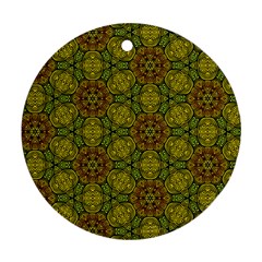 Camo Abstract Shell Pattern Round Ornament (two Sides)  by TanyaDraws