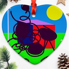 Sunny Day Heart Ornament (2 Sides)