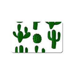 Cactuses Pattern Magnet (name Card) by Valentinaart