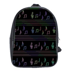 Music Pattern School Bags(large)  by Valentinaart