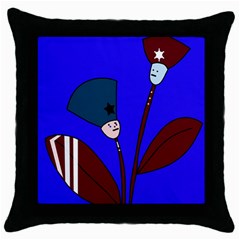 Soldier Flowers  Throw Pillow Case (black) by Valentinaart