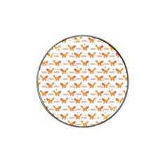 Fox And Laurel Pattern Hat Clip Ball Marker (4 Pack) by TanyaDraws