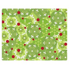 Green Christmas Decor Double Sided Flano Blanket (medium)  by Valentinaart