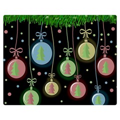 Christmas Balls - Pastel Double Sided Flano Blanket (medium)  by Valentinaart