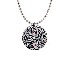 Red, Black And White Elegant Pattern Button Necklaces by Valentinaart