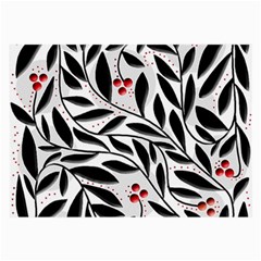 Red, Black And White Elegant Pattern Large Glasses Cloth by Valentinaart