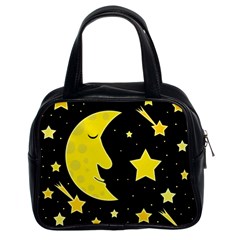 Sleeping Moon Classic Handbags (2 Sides) by Valentinaart