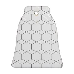  Honeycomb - Diamond Black And White Pattern Bell Ornament (2 Sides)