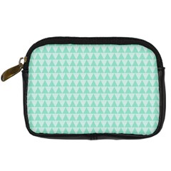 Mint Color Triangle Pattern Digital Camera Cases