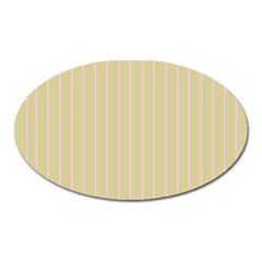 Summer Sand Color Pink Stripes Oval Magnet