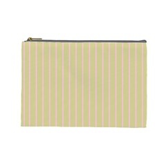 Summer Sand Color Pink Stripes Cosmetic Bag (large) 