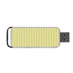 Summer sand color yellow stripes pattern Portable USB Flash (One Side) Front