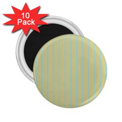 Summer Sand Color Blue Stripes Pattern 2 25  Magnets (10 Pack) 