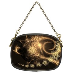 Golden Feather And Ball Decoration Chain Purses (two Sides) 