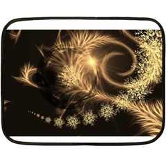 Golden Feather And Ball Decoration Double Sided Fleece Blanket (mini) 